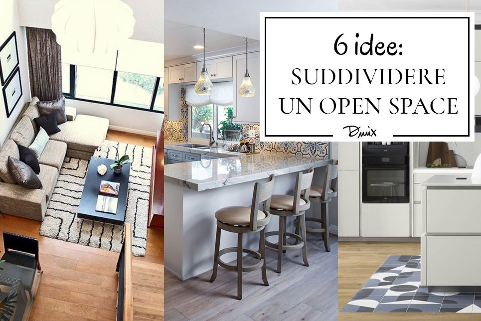 suddividere un open space con piccoli trucchi
